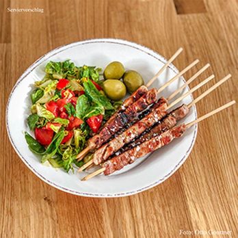 Ibérico Grillspieße Abanico Rippenfleisch vom Iberico Schwein Otto Gourmet, TK, ca.150 g, ca.5 St