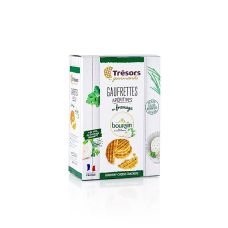 Barsnack Trésors- franz. Mini-Waffeln mit Boursin Käse (Kräuterfrischkäse), 60 g