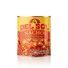 Chili Schoten Jalapenos, rot, geschnitten, Del Sol, 2,89 kg
