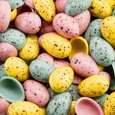 Ostereier Hälften Schoko Speckled Eggs, Bunt m Punkten, Dobla, 312 g, 156 St