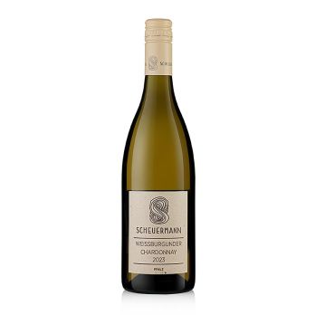 2023er Weißburgunder & Chardonnay, trocken, 12 % vol., Scheuermann, BIO, 750 ml