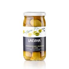 Grüne Oliven Chalkidiki , mit Kern, Lakudia, 355 g
