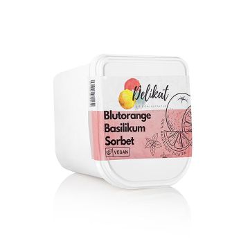 Delikat - Blutorange-Basilikum Sorbet, TK, 2,5 l