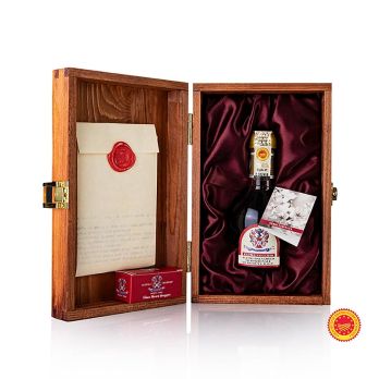 Aceto Balsamico Tradizionale di Modena DOP/g.U., Ciliegio, 50 Jahre, Geschenkbox, Malpighi, 100 ml