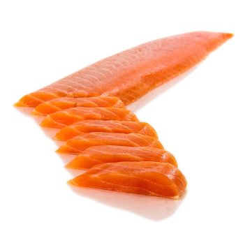 Schottischer Räucherlachs, Rücken Filet, lang und schmal, ungeschnitten, ca.500 g