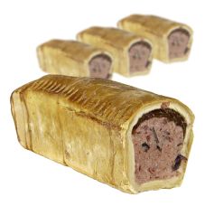 Pâté vom Hirsch, Farce vom Hirsch, mit Stücken und Nüssen, TK, 2 kg, 4 x 500g