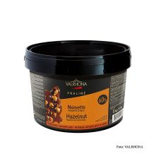 Praliné Masse fein, 60% Haselnuss, intensive Nuss- und kräftige Karamellnoten, 5 kg