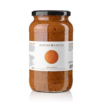 Gewürzgarten Rotes Pesto, mit sonnengereiften Tomaten und schwarzen Oliven, 900 ml