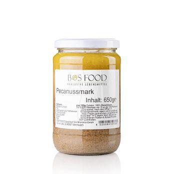 BOS FOOD Pecannuss-Mark, 100% Mark ohne Zusatzstoffe, 650 g