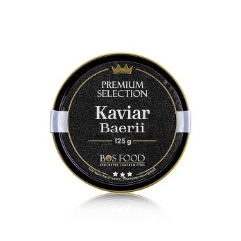 BOS FOOD Premium Selection Kaviar vom sibirischen Stör (Acipenser baerii), Aquakultur China, 125 g