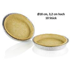 Quiche Blätterteig in Aluschale, 3,2cm hoch, ø 18cm, Pidy, 850 g, 10 St