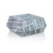 Einweg Burger-Box M, 115x115x70mm, Pappe, Kreide Konzept, 300 St