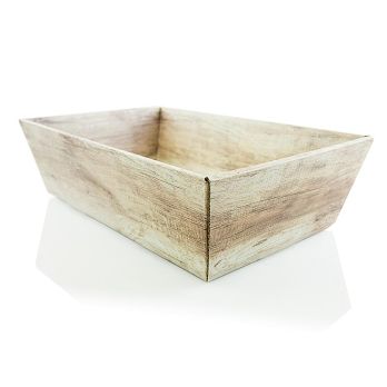 Präsentkorb, 4-eckig, Wood, -mittel-, 330x190x110mm, 1 St
