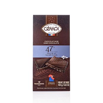 Schokoladen Tafel Zartbitter 47% Kakao, mit Fleur de Sel, 100g, Cémoi, 100 g