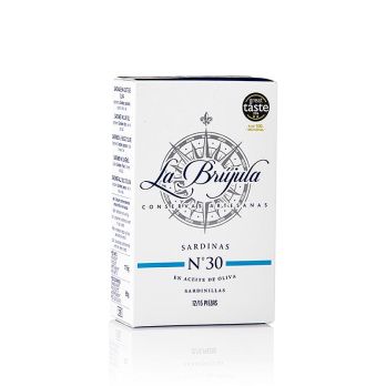 Sardinen, ganz, in Olivenöl, 12-15 Stück, La Brújula, 115 g