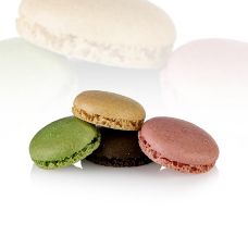 Macarons Mischung 1 (je 96 x Pistazie, Schoko, Natur, Himbeer), ca.Ø3,5cm, 921 g, 384 St