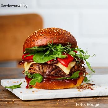 Burgerpatties aus Enten Confit, 105mm, ca. 110g, Rougié, TK, ca.660 g, 6 St