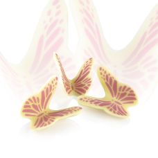 Schokoaufleger Butterfly(Schmetterling) pinkwhite,120 Stück, 286g, Dobla 77572, 286 g, 120 St