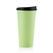 Mehrweg Kaffeebecher ToGo, 400ml, Grün mit Deckel, 90 St