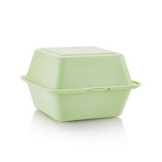 GreenDish Mehrweg Take-Away Burgerbox, 157x157x104mm, Grün, 50 St