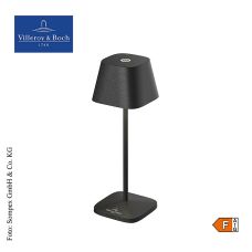 Tischleuchte Neapel MICRO, mit Akku, 20x6,5x6,5cm, Alu, schwarz (97012), 1 St