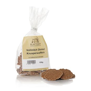 Blattert Mühle Vollmilch Dinkelwaffel Gebäck, 150 g