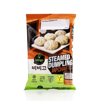 Steamed Dumpling - Japchae (Glasnudelfüllung), veggie, Dim Sum, Bibigo, TK, 168 g, 6 St