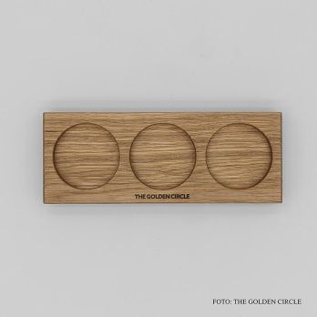 THE GOLDEN CIRCLE - Gewürzbrett für 3 Gewürze, 225x85x25 mm, deutsche Eiche, 1 St