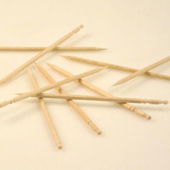 Holz-Spieße, Party Picker, mittel, geschnitztes Griffstück, 9,5cm, No.9, 1.000 St