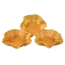 Waffel-Körbchen, gewellt, ø 12,5cm, 1,3 kg, 60 St