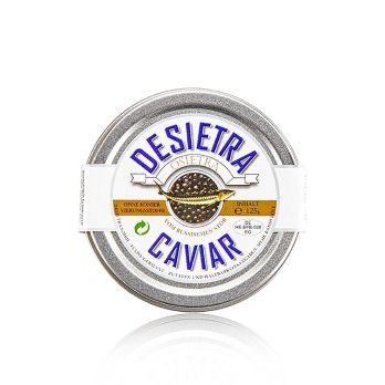 Desietra Osietra Kaviar (gueldenstaedtii), Aquakultur, ohne Konservierungsmittel, 125 g