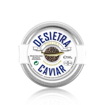 Desietra Osietra Kaviar (Acipenser gueldenstaedtii), Aquakultur Deutschland, 500 g