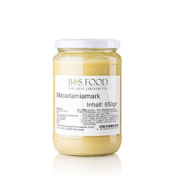 BOS FOOD Macadamia-Mark, 100% Mark ohne Zusatzstoffe, 650 g