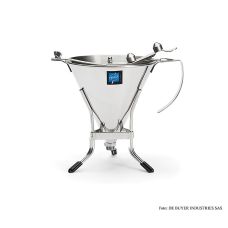 deBUYER Fondanttrichter, automatisch, mit 3 Auslaufmaßen, 1,5 Liter, mit Gestell, 1 St