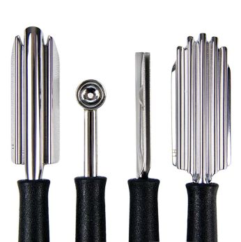 Schnitzmesserset Special: Schnitz- und Kerbmesser, Kugelformer, Edelstahl, 8 tlg.