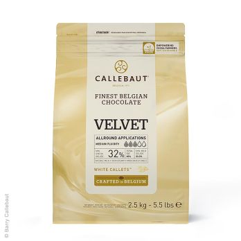 Weiße Schokolade Velvet, Callets, 32% Kakaobutter, 23% Milch, 2,5 kg