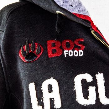 EDITION BOS FOOD Kapuzenjacke La Guajiro, schwarz/rot, Herren Gr. 3XL, 1 St
