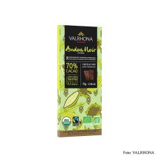 Valrhona Andoa Noire, Couverture dunkel, Tafel, 70 % Kakao, BIO, 70 g