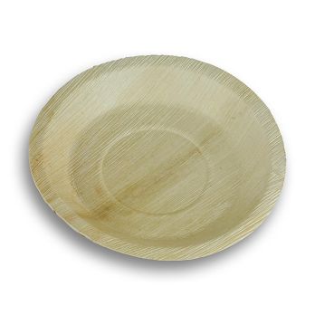 Einweg Palmblattteller, rund, ca. ø 24cm, 100% kompostierbar, 100 St