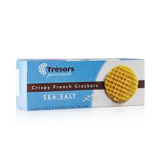 Barsnack Tresors - Crispy franz. Mini-Waffel-Cracker mit Meersalz, 95 g