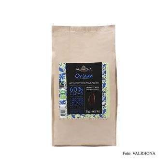 Valrhona Oriado, Couverture Dunkel, Callets, 60% Kakao, BIO, 3 kg