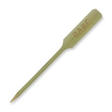 Bambus-Spieße, mit Blattende, mit Aufschrift Rare, 9cm, 100 St