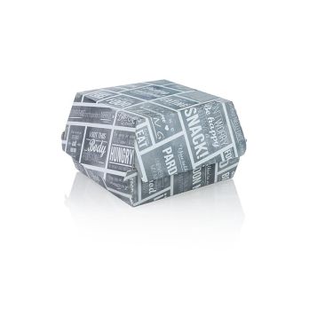 Einweg Burger-Box S,90x90x70mm, Pappe, Kreide Konzept, 300 St