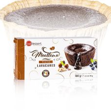 Schoko Lavakuchen mit flüssigem Haselnusskern, beldessert, TK, 1,08 kg, 12 x 90g