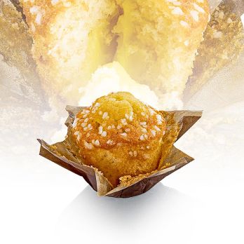 Muffins, Vanille / Zitrone, gefüllt, beldessert, TK, 2,1 kg, 20 x 105g