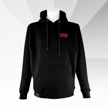 INFINITYLOVE - Hoodie Understatement (Herzen nur Vorne), regular fit, L, 1 St