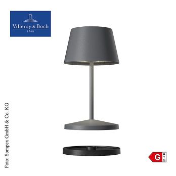 Tischleuchte SEOUL 2.0, mit Akku, 20x11cm, Alu, anthrazit (96871), 1 St