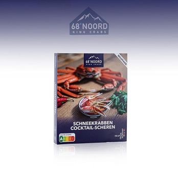 Schneekrabbenfleisch Cocktail Scheren, gekocht, halb geschält, 68°Noord, TK, 400 g
