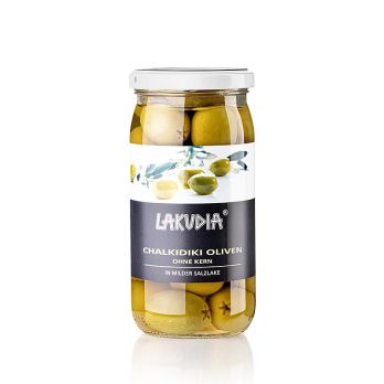 Grüne Oliven Chalkidiki , ohne Kern, Lakudia, 355 g