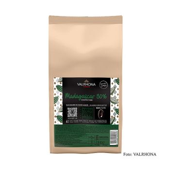 Valrhona Compoz Schokoladen - Kakaobasis Madagascar 80%, Callets, 3 kg